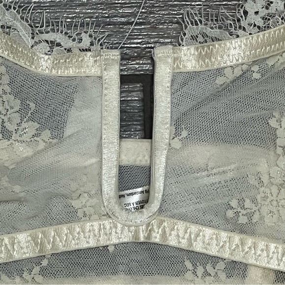 NWT Free People Bra XS S Layer in Lace Bustier Ivory Longline Corset Side Hook - Picture 11 of 12